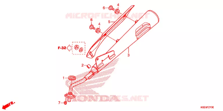 SILENCIEUX D'ECHAPPEMENT Honda MOTO 110 POP 2020  RF110K