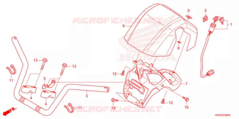 GUIDON Honda ATV 420 FOURTRAX 2022  TRX420FA2N