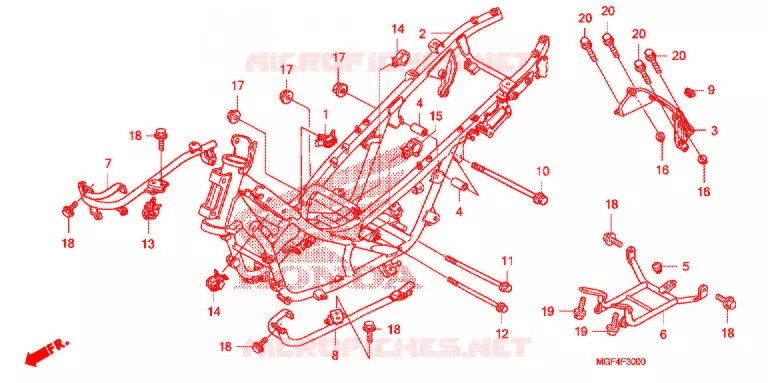 CADRE Honda SCOOTER 600 SILVERWING 2012  FSC600AC