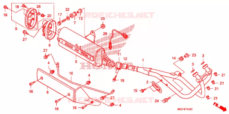 SILENCIEUX D'ECHAPPEMENT Honda SCOOTER 600 SILVERWING 2012  FSC600AC