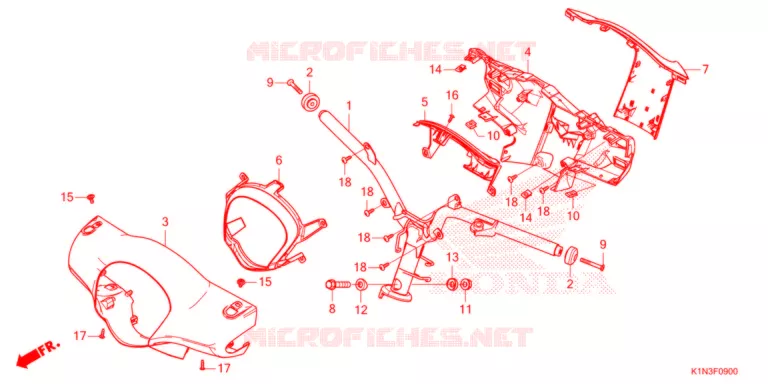 GUIDON - CARENAGE Honda SCOOTER 125 SH 2021  FSH125M