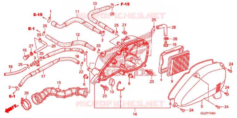 FILTRE A AIR Honda SCOOTER 50 RUCKUS 2012  NPS50C_A