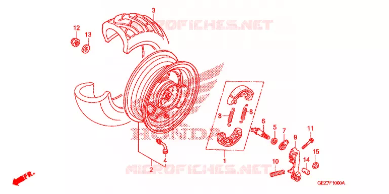 ROUE ARRIERE Honda SCOOTER 50 RUCKUS 2012  NPS50C_A