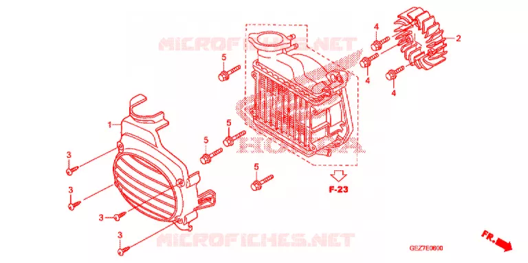 VENTILATEUR ET COUVERCLE DE RADIATEUR Honda SCOOTER 50 RUCKUS 2012  NPS50C_A