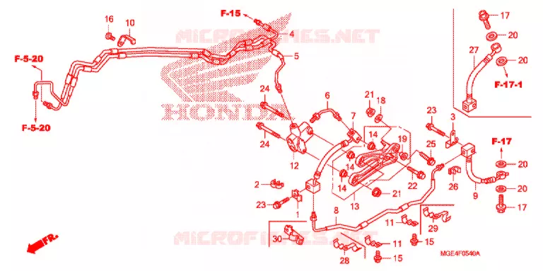 FLEXIBLE DE FREIN Honda MOTO 1200 VFR 2012  VFR1200FDC