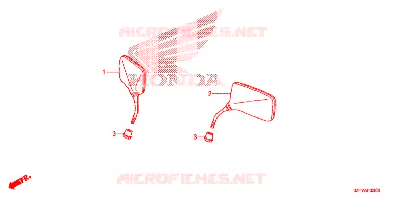 RETROVISEUR Honda MOTO 1300 VT 2012  VT1300CRAC