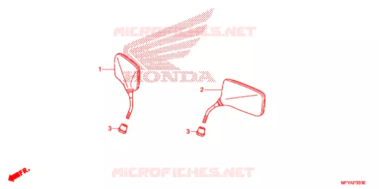 RETROVISEUR Honda MOTO 1300 VT 2012  VT1300CSAC