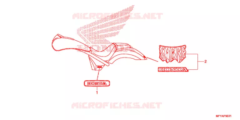 AUTOCOLLANTS Honda MOTO 1300 VT 2012  VT1300CSC
