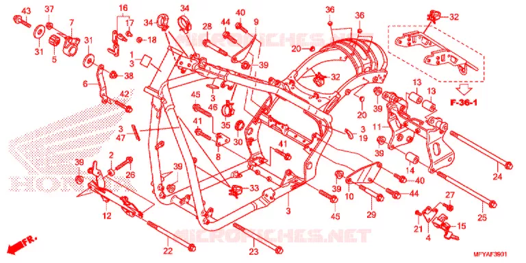 CADRE Honda MOTO 1300 VT 2012  VT1300CSC