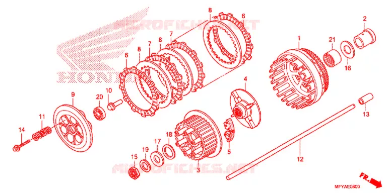 EMBRAYAGE Honda MOTO 1300 VT 2012  VT1300CSC