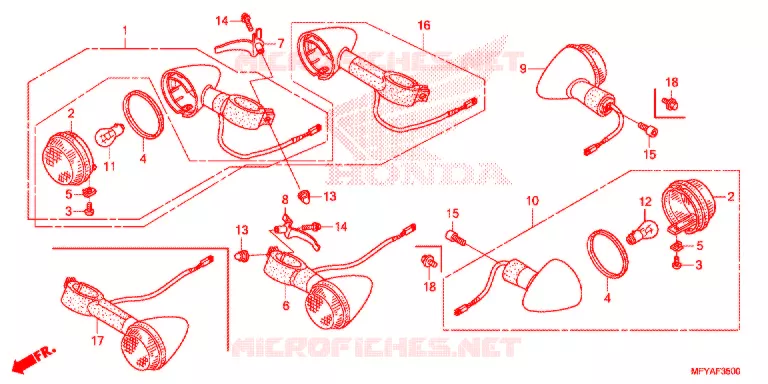 CLIGNOTANT Honda MOTO 1300 VT 2012  VT1300CSC