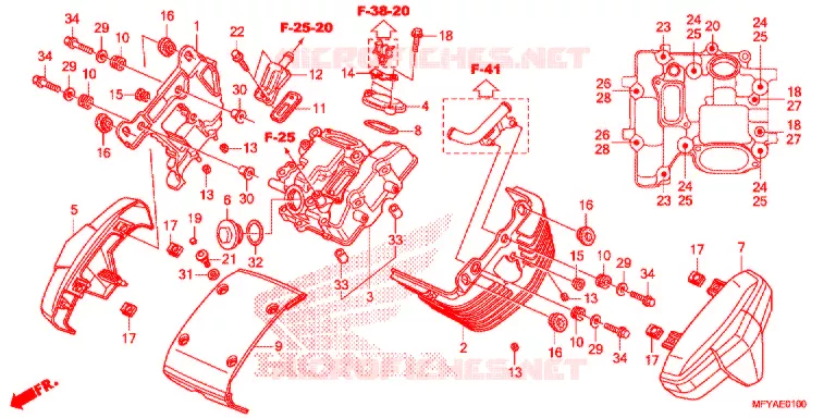 COUVRE CULASSE AVANT Honda MOTO 1300 VT 2012  VT1300CSC