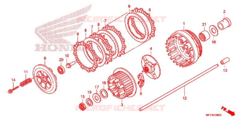 EMBRAYAGE Honda MOTO 1300 VT 2012  VT1300CSC