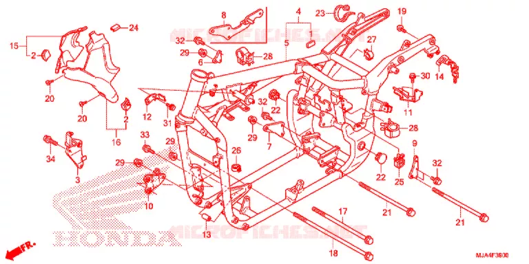 CADRE Honda MOTO 750 SHADOW 2012  VT750C2C