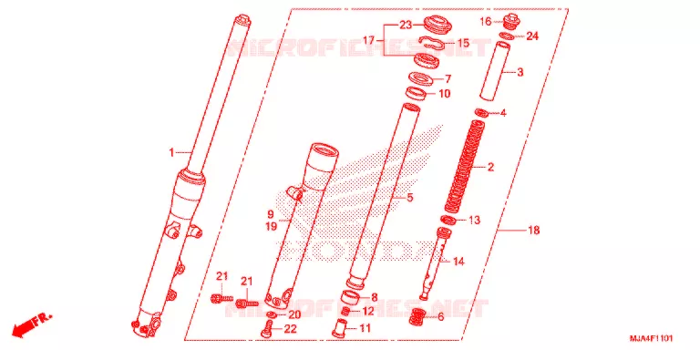 FOURCHE Honda MOTO 750 SHADOW 2012  VT750C2FC