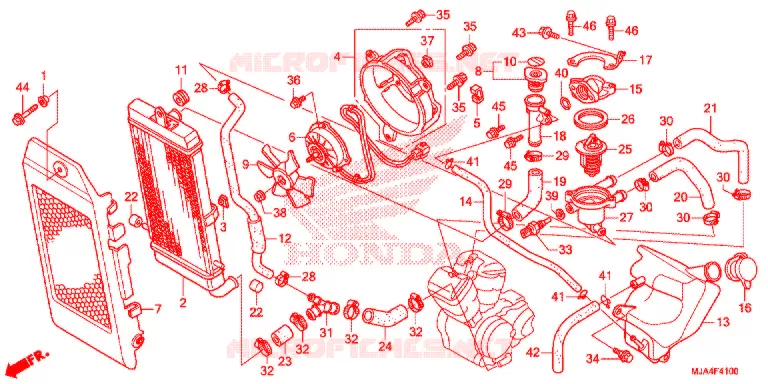 RADIATEUR Honda MOTO 750 SHADOW 2012  VT750C2FC