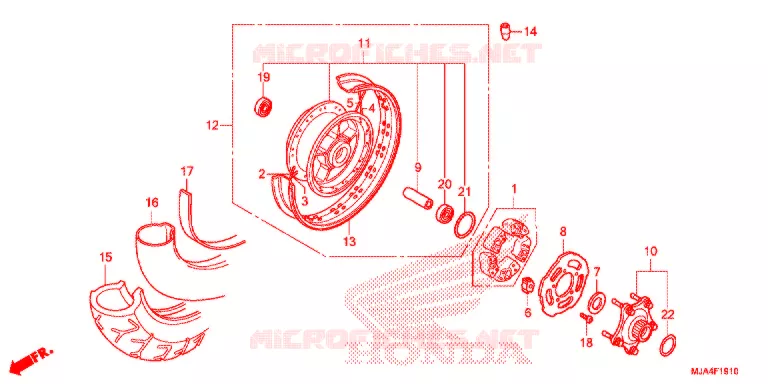 ROUE ARRIERE Honda MOTO 750 SHADOW 2012  VT750C2FC