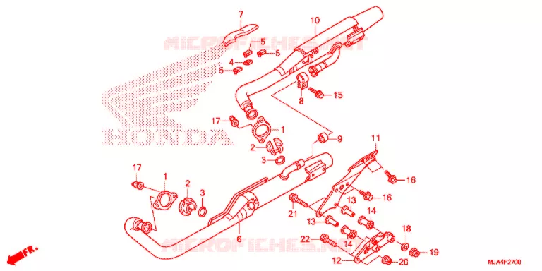 SILENCIEUX D'ECHAPPEMENT Honda MOTO 750 SHADOW 2012  VT750CAC