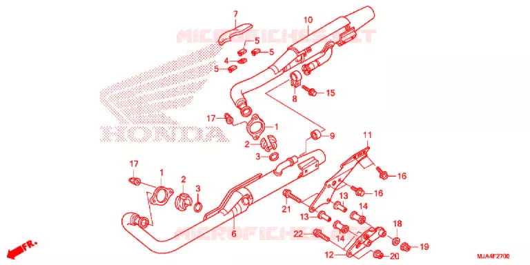 SILENCIEUX D'ECHAPPEMENT Honda MOTO 750 SHADOW 2012  VT750CC