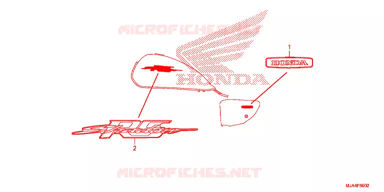 AUTOCOLLANTS Honda MOTO 750 SHADOW 2012  VT750RSC