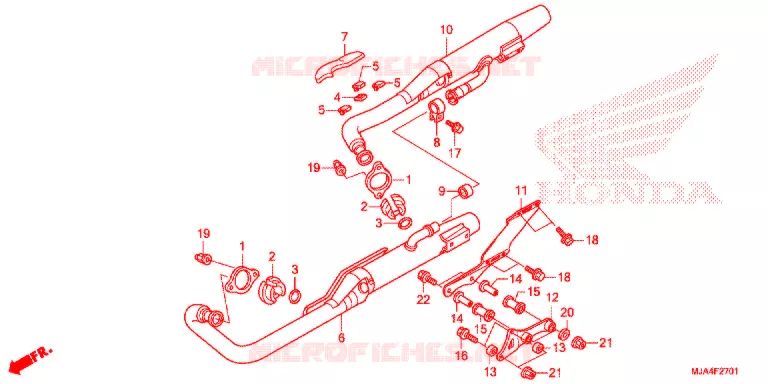 SILENCIEUX D'ECHAPPEMENT Honda MOTO 750 SHADOW 2012  VT750RSC