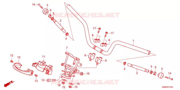 GUIDON Honda MOTO 110 CUB 2023  C110XN