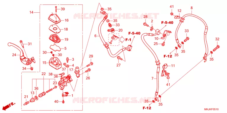 MAITRE CYLINDRE DE FREIN AVANT Honda MOTO 1000 CB 2021  CB1000RAM_BE