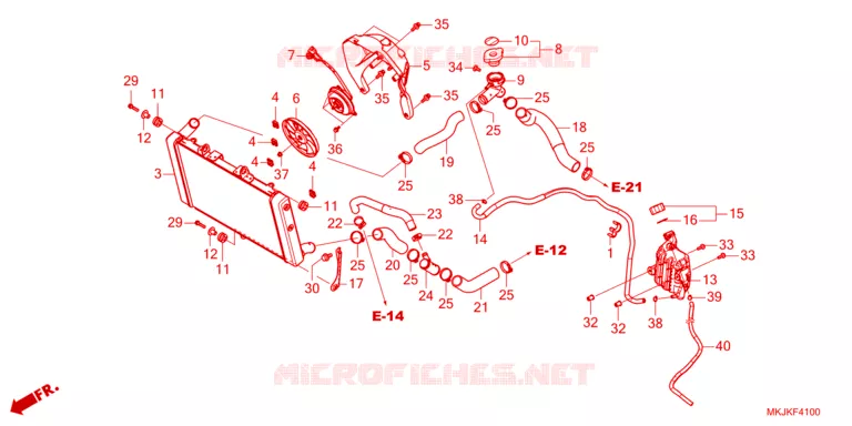 RADIATEUR Honda MOTO 1000 CB 2021  CB1000RAM_BE