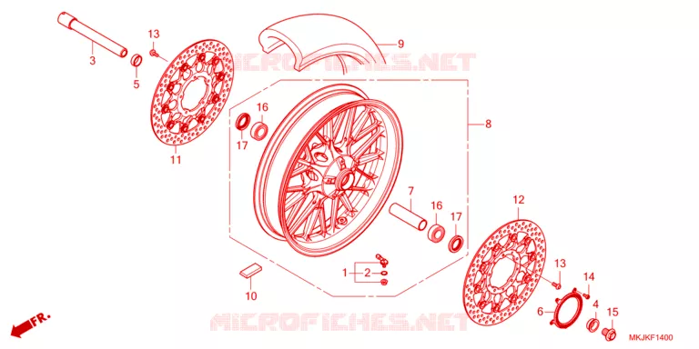 ROUE AVANT Honda MOTO 1000 CB 2021  CB1000RAM_BE