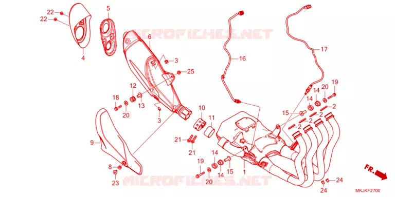 SILENCIEUX D'ECHAPPEMENT Honda MOTO 1000 CB 2022  CB1000RAM_BE