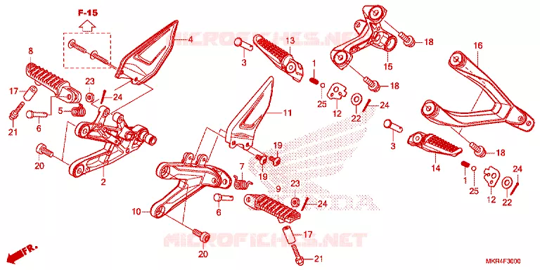 REPOSE PIED Honda MOTO 1000 CBR 2022  CBR1000SPN