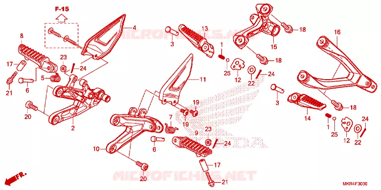 REPOSE PIED Honda MOTO 1000 CBR 2022  CBR1000SPN
