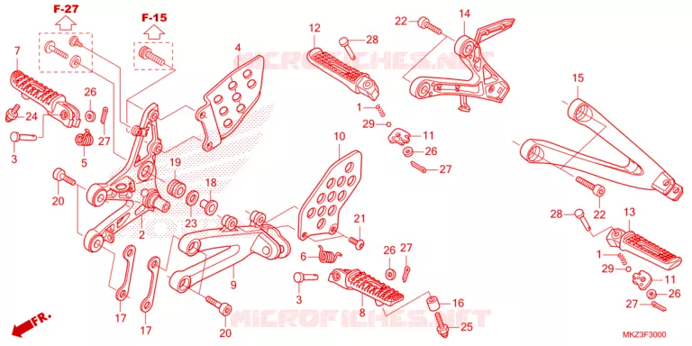 REPOSE PIED Honda MOTO 600 CBR 2021  CBR600R3M