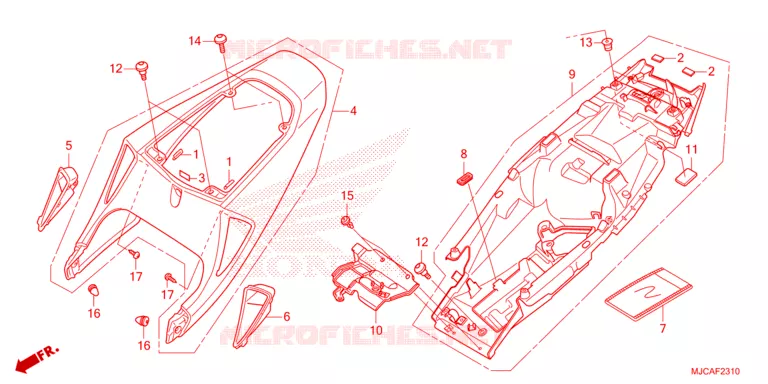 COUVERCLES LATERAUX Honda MOTO 600 CBR 2021  CBR600RAM
