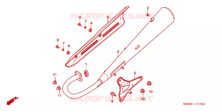 SILENCIEUX D'ECHAPPEMENT Honda MOTO 150 CG 2004  CG150ES4
