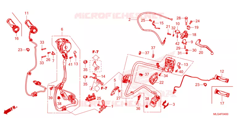 LEVIER DE GUIDON - CABLE - COMMODO Honda MOTO 1100 AFRICA-TWIN 2022  CRF1100A4N