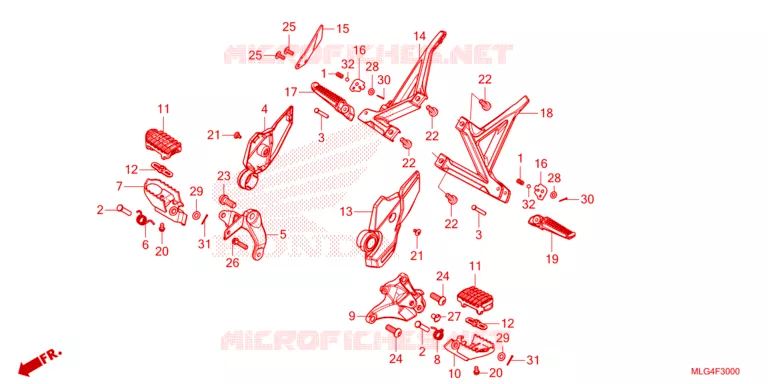 REPOSE PIED Honda MOTO 1100 AFRICA-TWIN 2023  CRF1100A4N