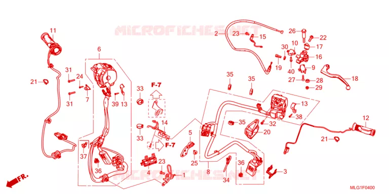 LEVIER DE GUIDON - CABLE - COMMODO Honda MOTO 1100 AFRICA-TWIN 2024  CRF1100A4N