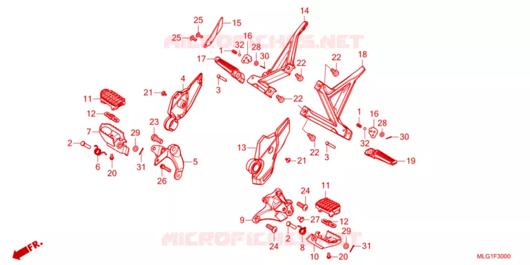 REPOSE PIED Honda MOTO 1100 AFRICA-TWIN 2023  CRF1100AL4N
