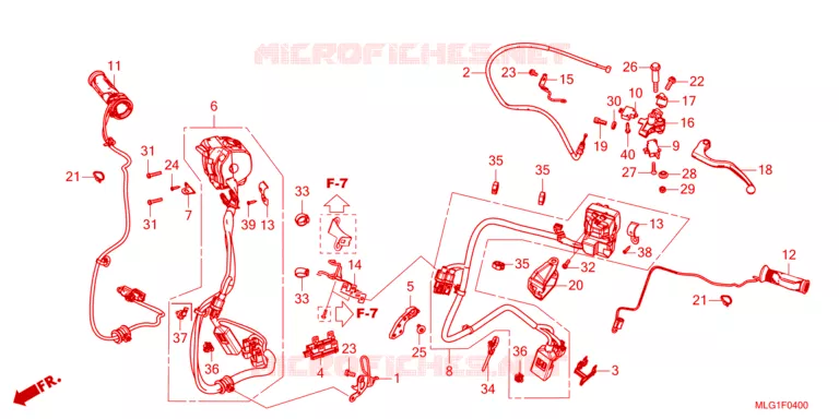 LEVIER DE GUIDON - CABLE - COMMODO Honda MOTO 1100 AFRICA-TWIN 2023  CRF1100AN