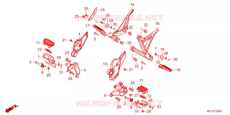 REPOSE PIED Honda MOTO 1100 AFRICA-TWIN 2023  CRF1100AN