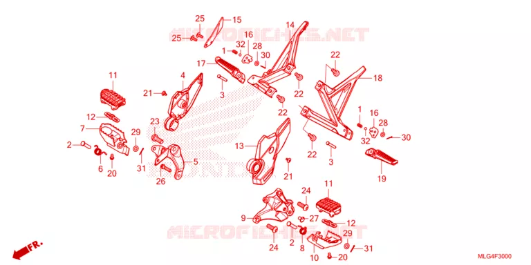 REPOSE PIED Honda MOTO 1100 AFRICA-TWIN 2023  CRF1100D4N
