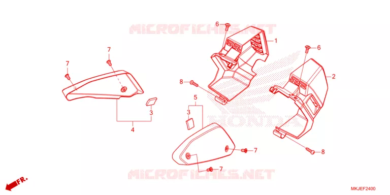 COUVERCLE LATERAL Honda MOTO 1000 CB 2023  CB1000RAP