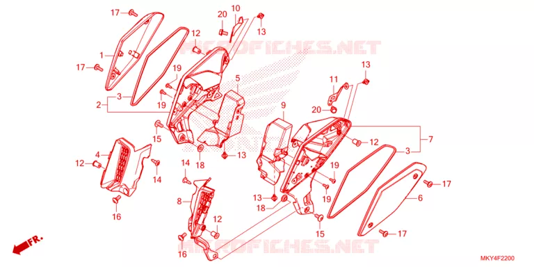 OUIES DE RADIATEUR Honda MOTO 650 CB 2023  CB650RAP