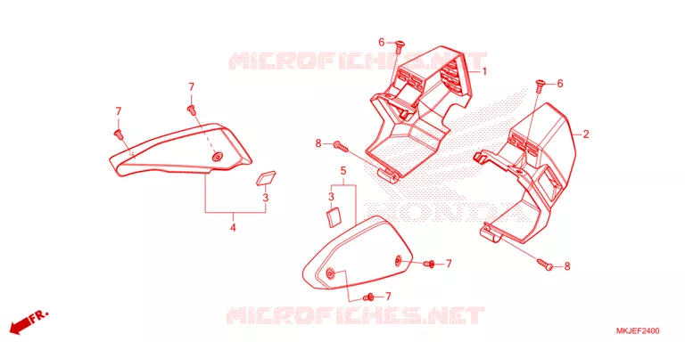 COUVERCLE LATERAL Honda MOTO 1000 CB 2023  CB1000RAP