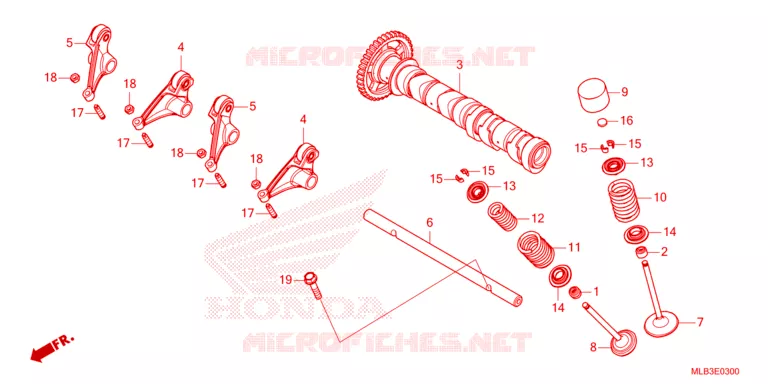 ARBRE A CAMES - SOUPAPE Honda MOTO 750 HORNET 2023  CB750AP