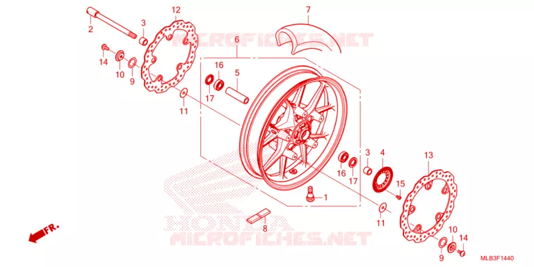 ROUE AVANT Honda MOTO 750 HORNET 2024  CB750AP