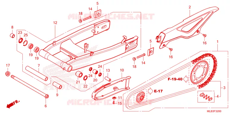 BRAS OSCILLANT Honda MOTO 750 HORNET 2024  CB750AP