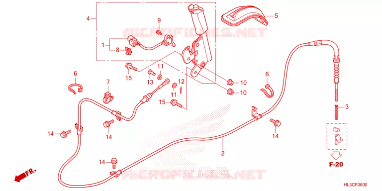 FREIN DE STATIONNEMENT Honda ATV 700 PIONEER 2022  SXS700M2DN