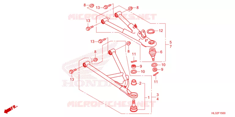 TRIANGLES AVANT Honda ATV 700 PIONEER 2023  SXS700M2DP